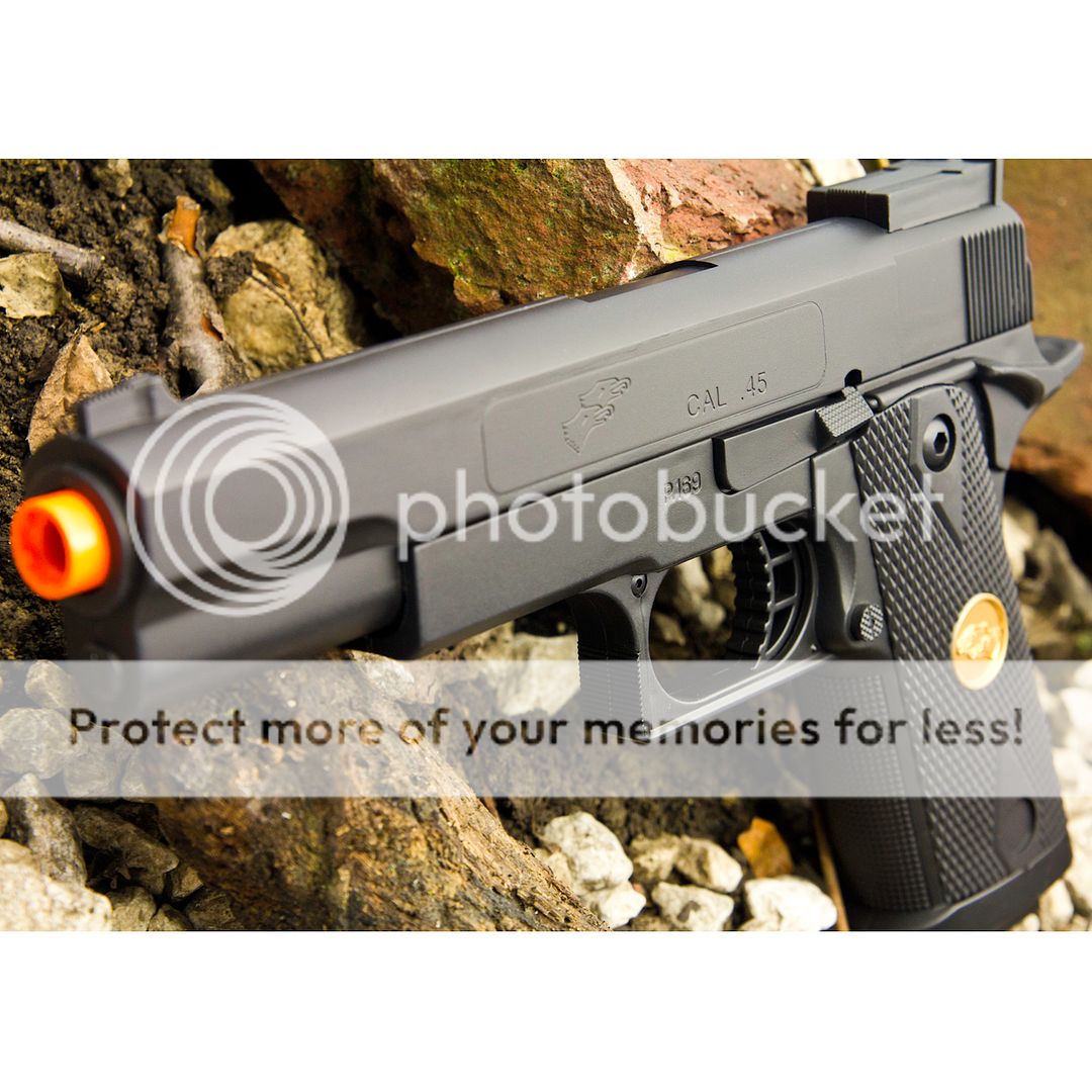 DOUBLE EAGLE M 1911 A1 FULL SIZE AIRSOFT SPRING HAND GUN PISTOL w/ 6mm